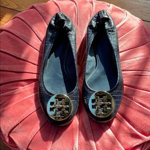 Tory Burch snakeskin ballet flats